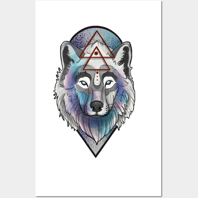 Wolf Wall Art by Lazrartist